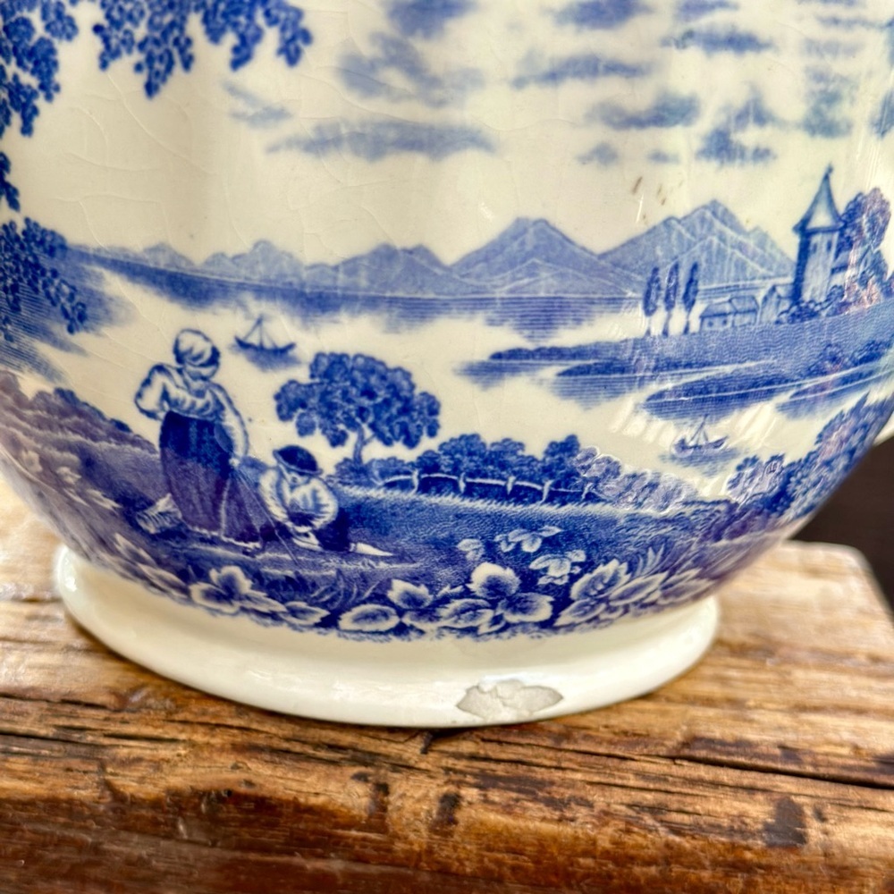 Swinnerton’s Staffordshire England Blue and White Silverdale Pitcher - Picture 6 of 9